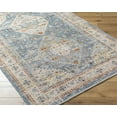 thumbnail image 3 of BoutiqueRugs Cyndi Traditional Area Rug - Blue, Peach, Mustard - 6'7" Round, 3 of 11