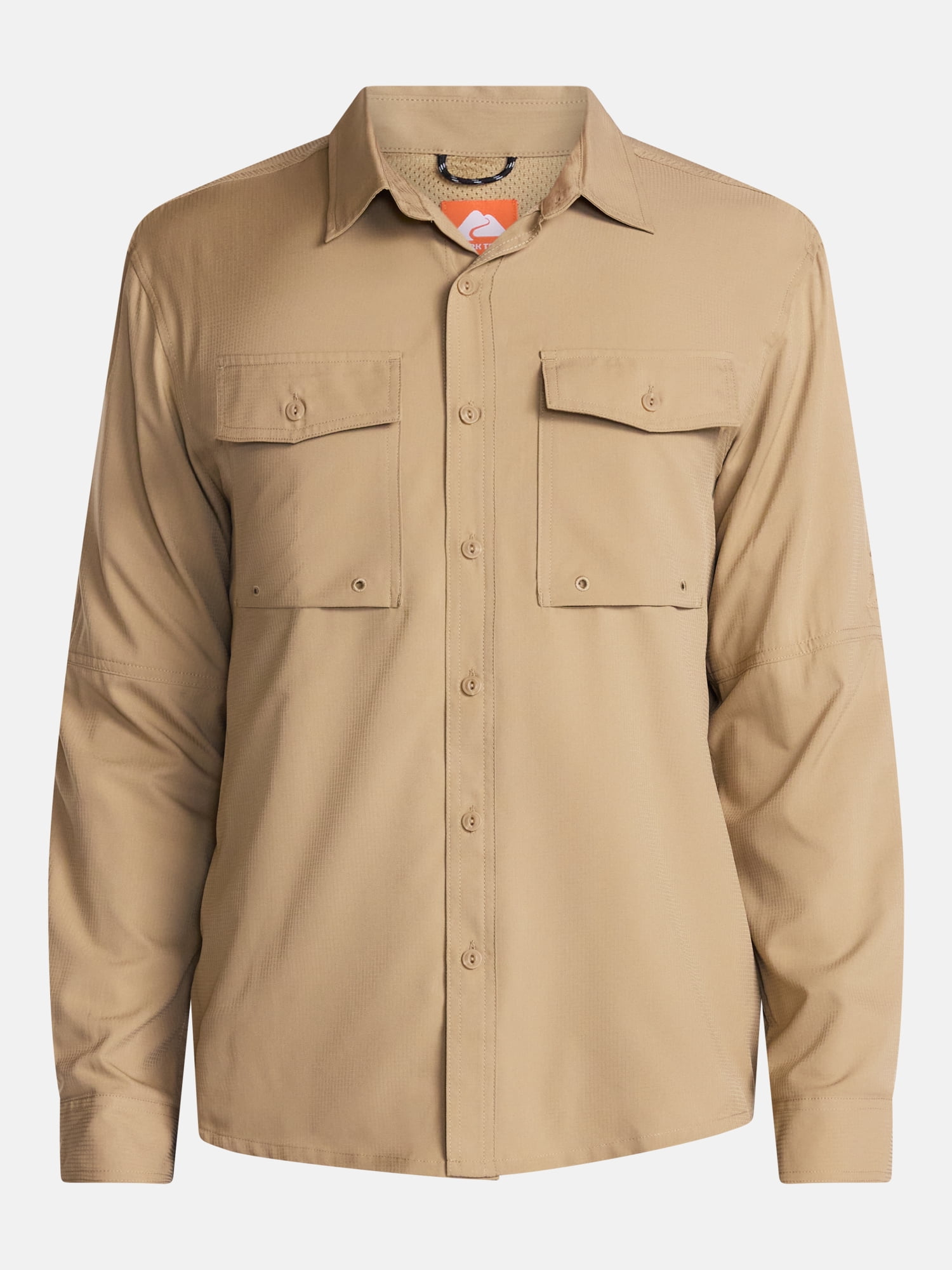 Ozark Trail Men's Fishing Shirt with Long Sleeves, Sizes S-4XLT