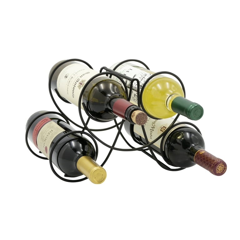 Metal countertop wine rack hot sale