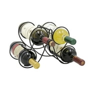 Eternal Wine Collection Wine Rack for Countertop | Cabinet Wine Holder Storage Stand Holds 4 Bottles, Metal Black