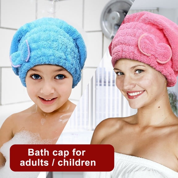Viflosae Hair Turban Towel Head Towels Wrap for Women Microfiber Drying Cap Soft Absorbent Bandana Hair Towel Quick Dry Bandana with Bow Knot for Curly Long Thick Wet Hair