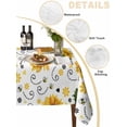thumbnail image 2 of Sunflower Table Cloth, Waterproof Tablecloth for Square Tables, Summer Botanical Farmhouse Floral Elegant Reusable Washable Fabric Table Cover for Restaurant Kitchen Dining Tables 54"x54", 2 of 9