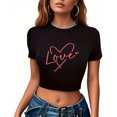 thumbnail image 5 of Plebaso T-Shirts Graphiques Courts pour Femmes Manches Courtes Imprimé Slim Col Rond T-Shirts d'Été Décontractés pour Femmes, 5 of 5