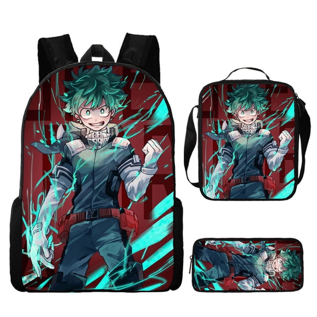 Set de mochilas My Heros Academias Midoriyas Izukus para niños