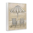 thumbnail image 2 of Stupell Industries Coastal Umbrella & Chairs Drawing White Framed Giclee Art, 11 x 14, by Patti Bishop, 2 of 6