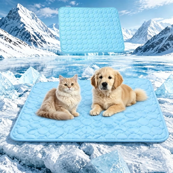Cool Pad for Dogs, Portable Cooling Mat, Washable Puppy Cooling Mat for Summer Travel Car Seat