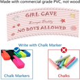 thumbnail image 5 of Girl Cave Hanging Signs and Plaques Funny Pink No Boys Allowed Wall Art Sign Water Proof Home Decor Accessory Door Craft Artwork Gifts 11.8x6inch PVC, 5 of 7