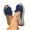 Blue, variant on NGTEVOOS Women Bowknot Beach Summer Slippers Platform Slope Heels Plus Size Shoes