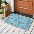 thumbnail image 4 of Light Blue Teal Entryway Rug 2'x3'&nbsp; Non Slip Front Door Mats, Retro Botanical Abstract Art Entrance Rugs Indoor Outdoor Carpet, Washable Floor Mats Small Area Rug for Bedroom Kitchen, 4 of 8