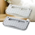 thumbnail image 4 of 2pcs Home Shoes Storage Racks Fold Wall-mounted Paste PP Shoe Racks Bathroom Wall Flop Suction Wall Durable Shoes Racks (Grey+White), 4 of 4