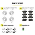 thumbnail image 2 of Hart Brakes Front Rear Brakes and Rotors Kit |Front Rear Brake Pads| Brake Rotors and Pads| Ceramic Brake Pads and Rotors - PHCC.62089.02, 2 of 7