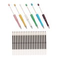 thumbnail image 3 of Bolígrafos con cuentas con recargas, regalo para hacer bricolaje, bonitos suministros de oficina, bolígrafo de para niños, profesores de Estilo B, 3 of 7