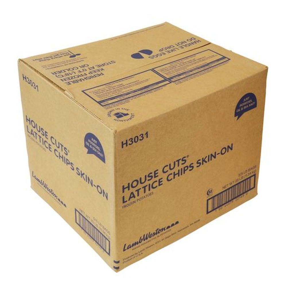 House Cuts Lattice Chips Skin On Potatoes, 5 Pound -- 5 per case