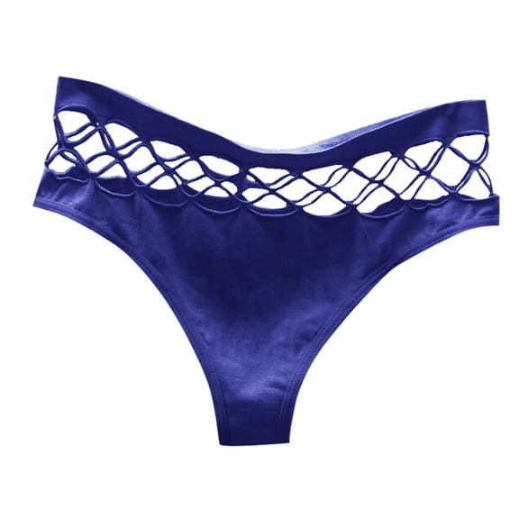 Panties for Women,Sheer Seamless Underwear Low Rise Thong For Women High Elasticity Lifting Comfortable Mesh Design,Womens Underwear,Blue,L