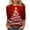 Red#2, variant on cocolona Christmas Shirts for Women Crew Neck 3/4 Sleeve T-shirt Plus Size Fall Tops Xmas Tree Print Blouses Graphic Tees Christmas Holiday Gifts