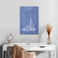 thumbnail image 2 of Elephant Stock Sail Boat Patent Blue Wall Art - Vertical Canvas Wall Art - Living Room Wall Decor - Patent Canvas - Blue And White Decor - 16" x 24", 2 of 4