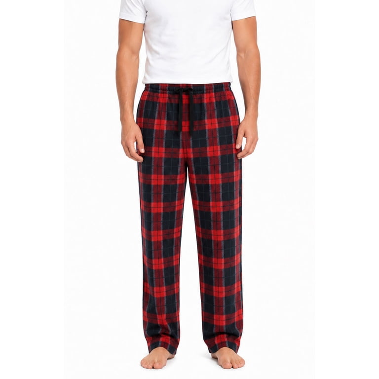 SMNDY Men's Fleece Pajama Pants, 3-Pack Plaid photo 2