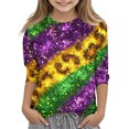 thumbnail image 1 of T-Shirt Imprimé pour Femmes, Haut Décontracté Léger à Manches Courtes et Col Rond avec Mélange Polyester-Élasthanne, Coupe Ajustée, Tenue Toutes Saisons, 1 of 9