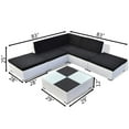 thumbnail image 2 of vidaXL 6 Piece Garden Lounge Set with Cushions Poly Rattan White, 2 of 2