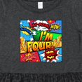 thumbnail image 4 of Inktastic I'm Four Comic Book Girls Toddler Dress, 4 of 5