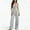 Gray, variant on Byworldtasic No Boundaries Summer Sleeveless Jumpsuits for Women Dressy Square Neck Wide Leg Pants One Piece Rompers