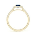 thumbnail image 2 of ANGARA Natural Oval Sapphire Halo Engagement Ring in 14K Yellow Gold for Women (Size-7x5mm) | September Birthstone, Birthday, Anniversary, Jewelry Gift for Women | Natural Blue Sapphire Ring, 2 of 9