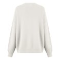 thumbnail image 5 of MOJOGO Plush Sweaters for Women Loose Long Sleeve Crewneck Pullover Tops Soft Knitted Sweaters for Spring Daily Wear White 2XL, 5 of 5