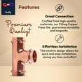 thumbnail image 3 of ProPress Fitting Copper Press Tee 1" Zero Lead Pro Press Copper Plumbing Pipe Fitting Connection Tool for Commercial and Residential Use Pack of 5, 3 of 6