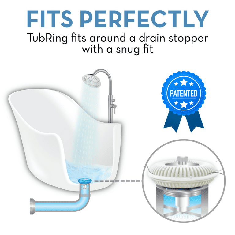 TubRing The Ultimate Tub Drain Protector/Hair Catcher/Strainer