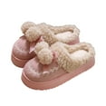 thumbnail image 2 of KANG Cozy Winter Slippers For With Sole And Pompom Detail Soft Fleece Shoes Indoor Outdoor Comfort, 2 of 4