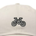 thumbnail image 2 of Dalix Bike Embroidered Bicycle Cotton Baseball Cap Adjustable Dad Hat Mens in Beige, 2 of 5