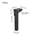 thumbnail image 2 of Folding Table Legs, 4 Pack 20cm(7.9") Metal Foldable Table Furniture Legs, 2 of 5