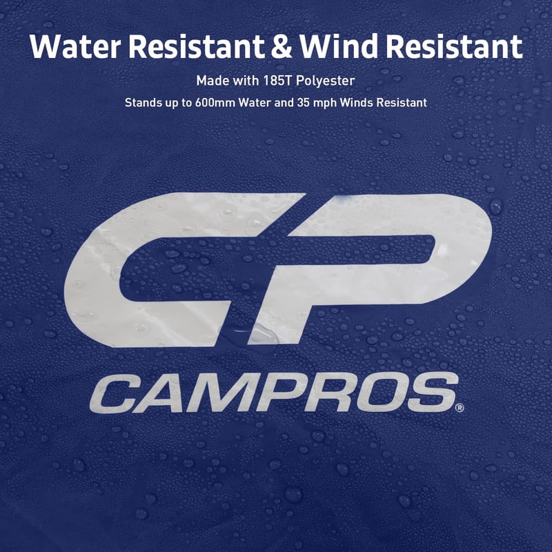 CAMPROS 6 Person Camping Tents, Waterproof Windproof Family Dome Tent with Rainfly, Large Mesh Windows, Wider Door, Portable with Carry Bag