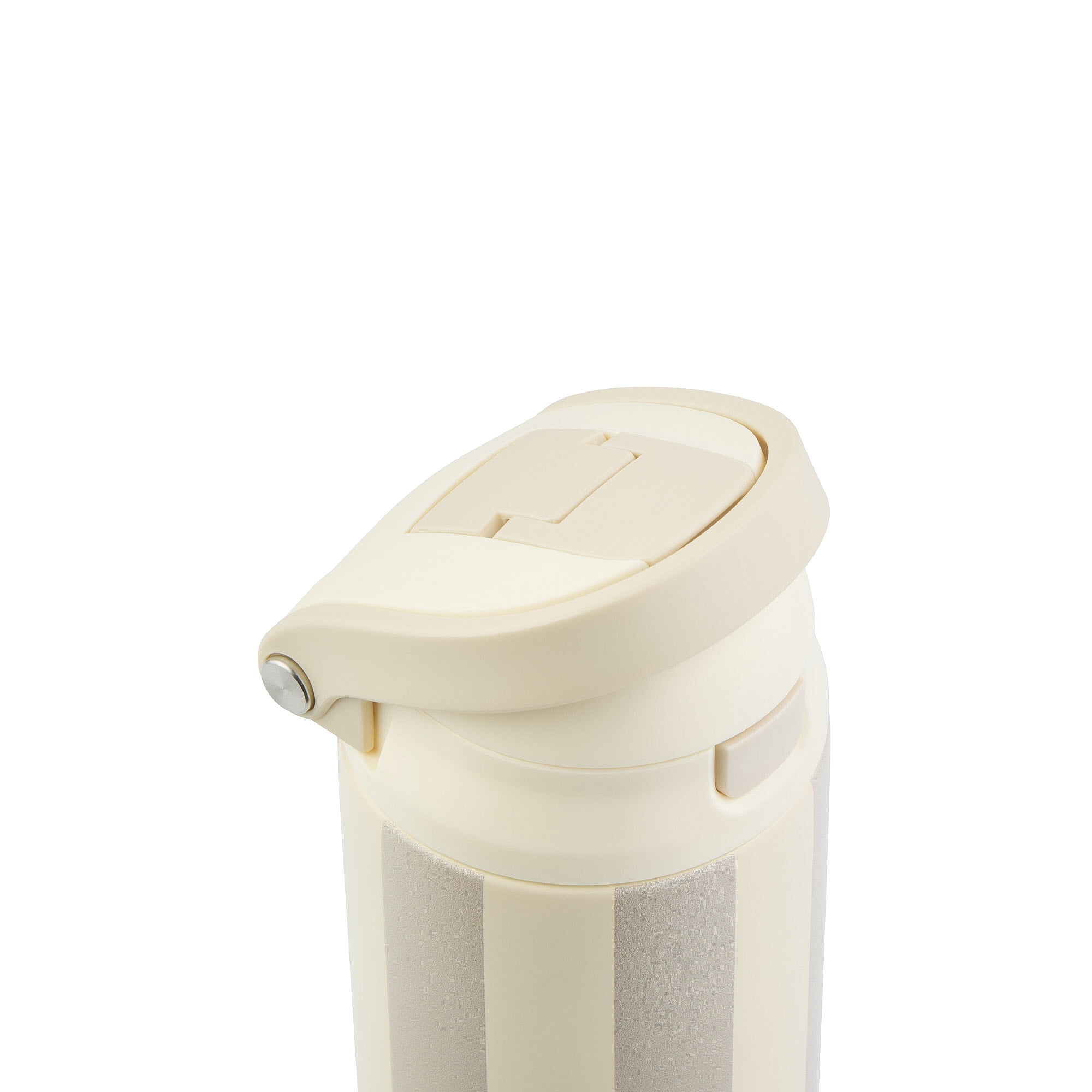 Bouteille d'eau TAL 2 en 1 en acier inoxydable avec couvercle à pression, 78 cl, rayures crème