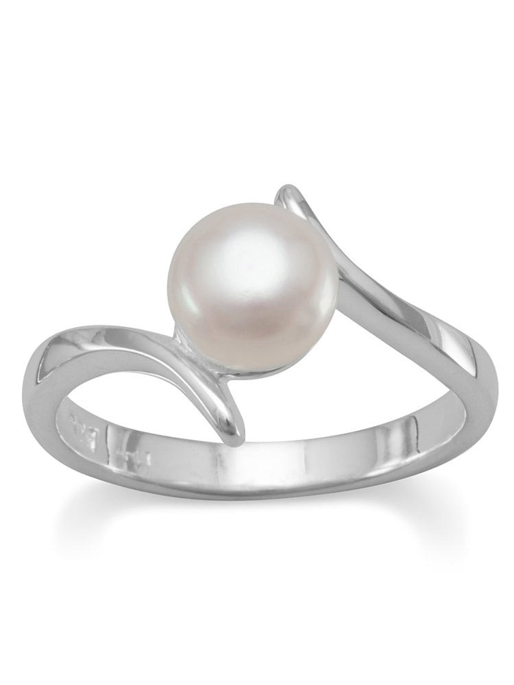 Jewelry Sterling Silver 8mm Freshwater Cultured Pearl Ring With