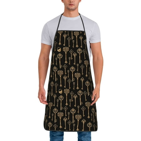 

Zeuib Keys Print Unisex Waterproof Aprons Cooking Aprons for Kitchen Gardening and Salon Water & Oil Resistant