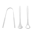 thumbnail image 1 of 3 uds limpiador de raspadores de lengua de acero inoxidable limpieza de lengua herramienta de limpieza de la salud de la lengua bucal cepillo de lengua reutilizable para niños adultos, 1 of 7