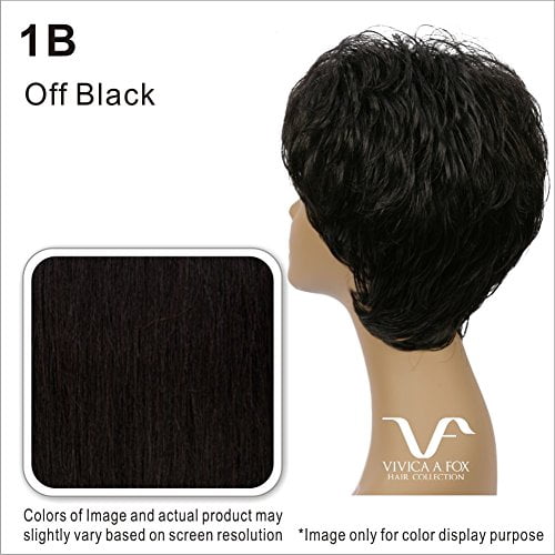 AMY-V Synthetic Fiber, PS Cap Wig in Color 1B, 7.05 Ounce