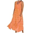 thumbnail image 1 of Robes d'Été pour Femmes en Lin Robe de Plage Décontractée Robe Midi avec Poches, 1 of 8