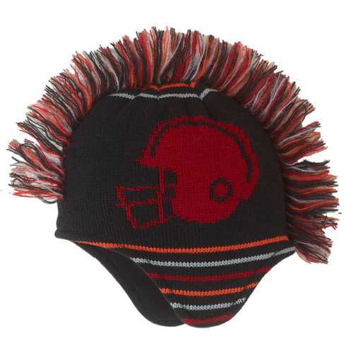 Skull and Crossbones FLEECE MOHAWK Toddler Hat with Mittens Ages 2-4 Virtis Hat 
