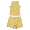 thumbnail image 7 of Chbgutlmr 2 Piece Lounge Sets for Women Heart Print Summer Fitted Outfits Sleeveless Square Neck Cop Tops Short Shorts Casual Cute Dressy Sets, 7 of 7