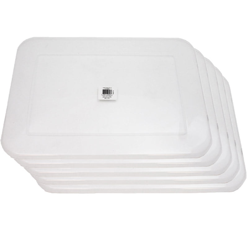 (5 Ea) Clear Plastic Storage Bin Lid Large