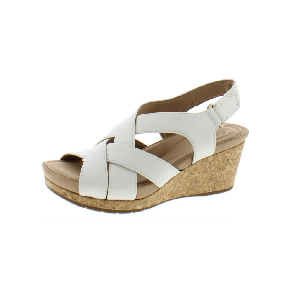 clarks womens un capri step white leather size 7