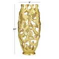 thumbnail image 3 of DecMode 20" Gold Aluminum Vase with Cut Out Designs, 3 of 9