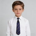 thumbnail image 2 of Odeerbi Niños Niñas Pre-Atado Corbata A Rayas Correa Elástica Ajustable Corbata Uniforme de La Escuela Accesorio, 2 of 6