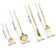 thumbnail image 2 of CATIEBYE 1 Set Golden Cutlery Set Stainless Steel Spoons Forks for Hostess Serving and Buffet, 2 of 8