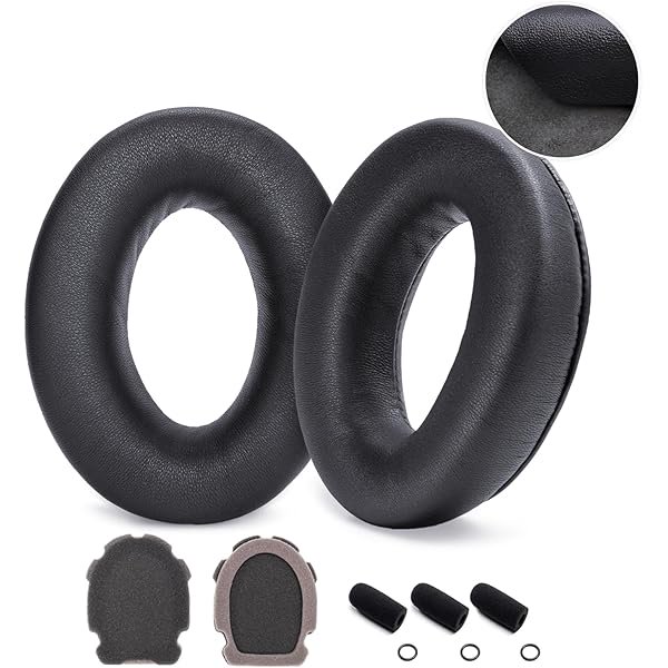 wonima02 Sheepskin Leather Refresher Kit Ear Pads Mic Muff Windscreen Headband Pad Compatible with Bose A20 X A10 Aviation Headset Headphone (Ear Pads + 3 Mic Cover)