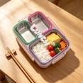 thumbnail image 4 of Stainless Steel Bento Box Lunch Container with Lid, 3 Separate Compartment, BPA-free Drop-proof Food Grade Dishwasher Safe Reusable Container for Meal Prep Home Travel Office Adults, 4 of 6