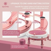 SENTRO 48-Needle Knitting Machine with Table Clamp, Knit Machine DIY Craft Kit for Scarves, Hats, Socks, Beginners & Professional Crafters