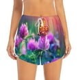 thumbnail image 2 of Logiee Wild flowers of clover and butterfly Print Women 2 in 1 Running Shorts,High Waisted Athletic Shorts,Gym Workout Shorts with Liner Pockets-Medium, 2 of 7